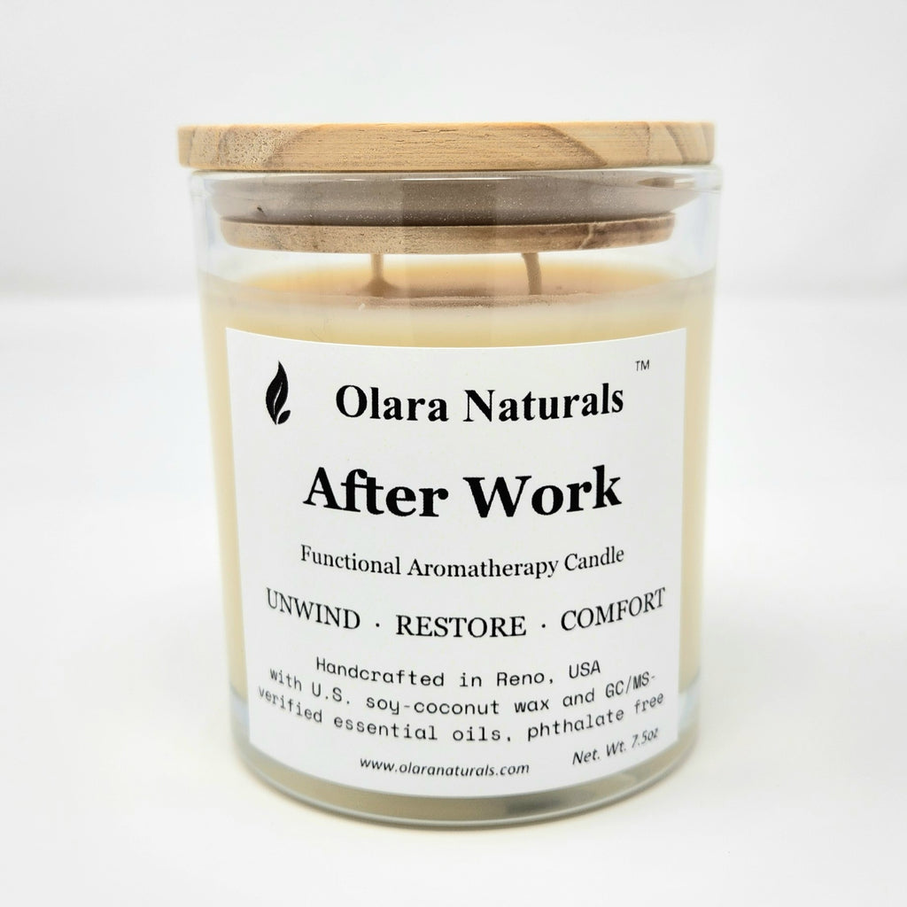 After Work Aromatherapy Candle – Bergamot, Sweet Orange, Lavender & Cedarwood | Stress Relief & Relaxation