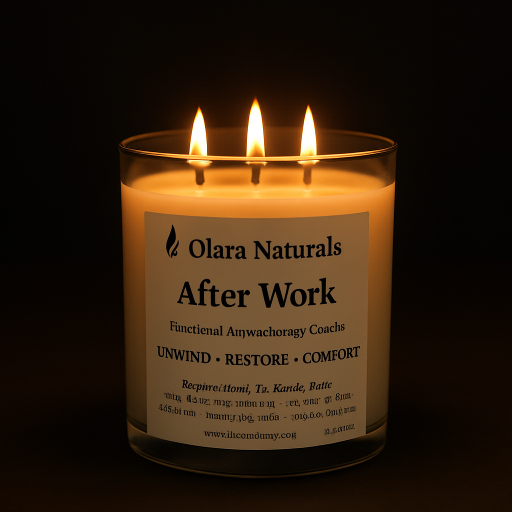 After Work Aromatherapy Candle – Bergamot, Sweet Orange, Lavender & Cedarwood | Stress Relief & Relaxation