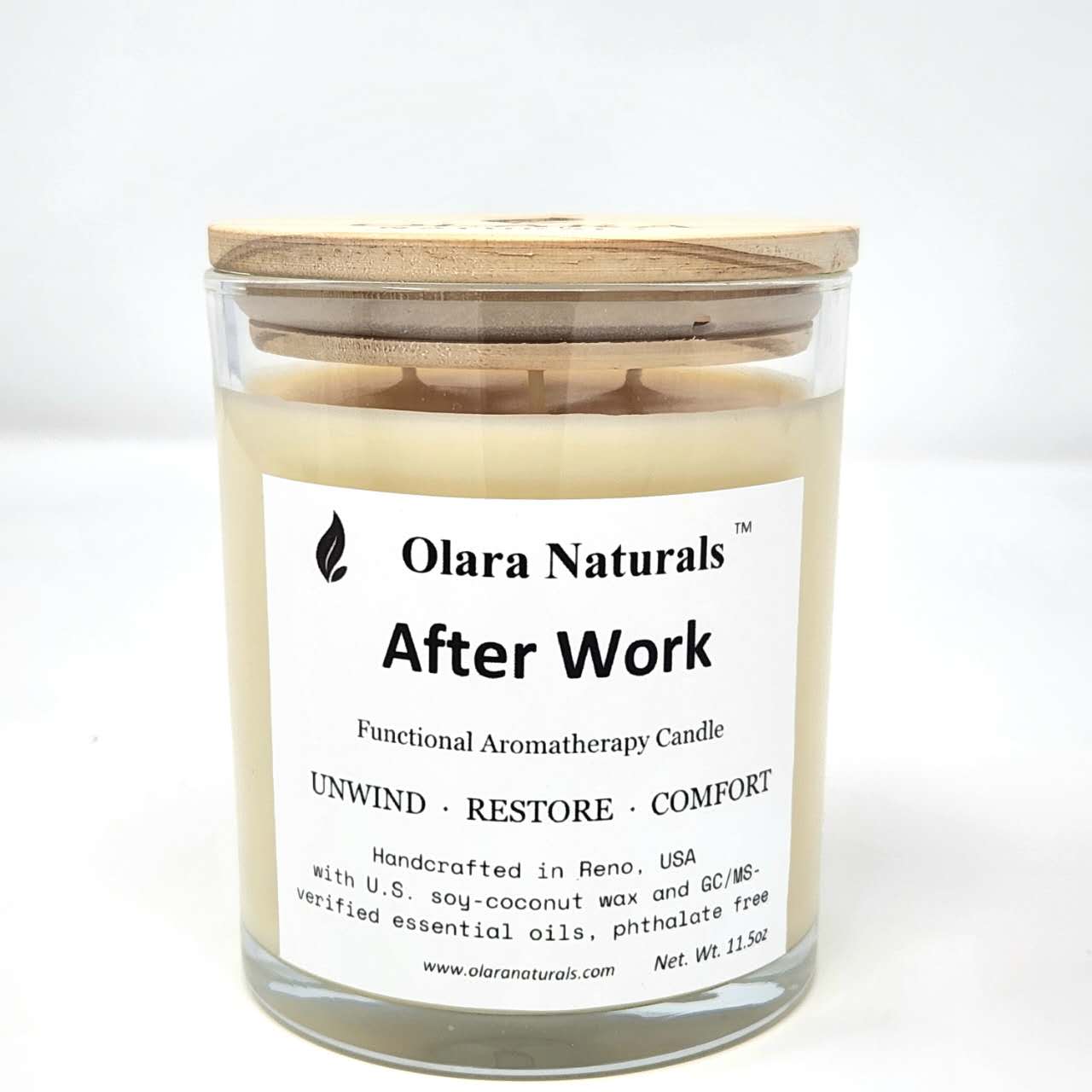 After Work Aromatherapy Candle – Bergamot, Sweet Orange, Lavender & Cedarwood | Stress Relief & Relaxation