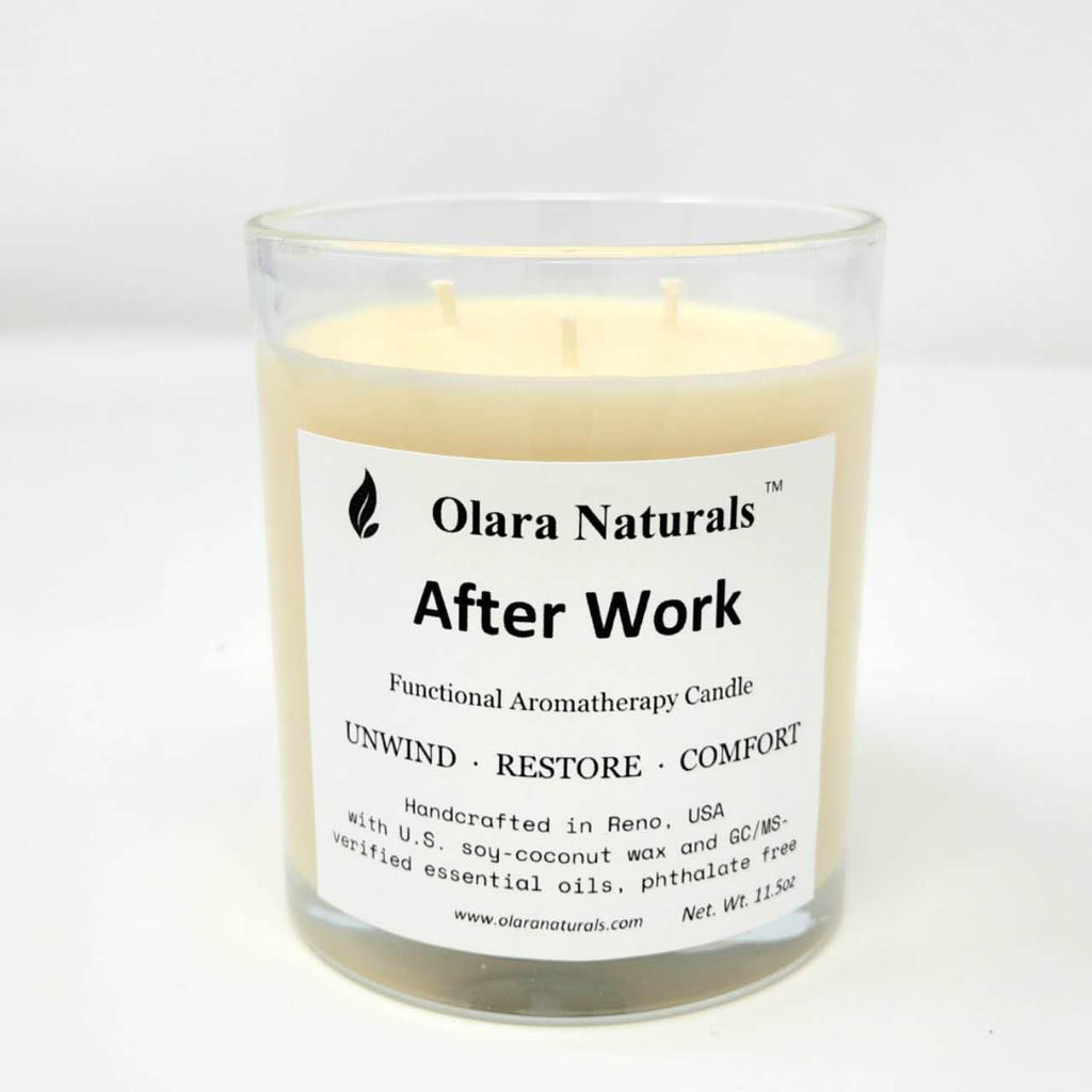 After Work Aromatherapy Candle – Bergamot, Sweet Orange, Lavender & Cedarwood | Stress Relief & Relaxation